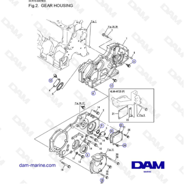 Yanmar 4LHA - GEAR HOUSING