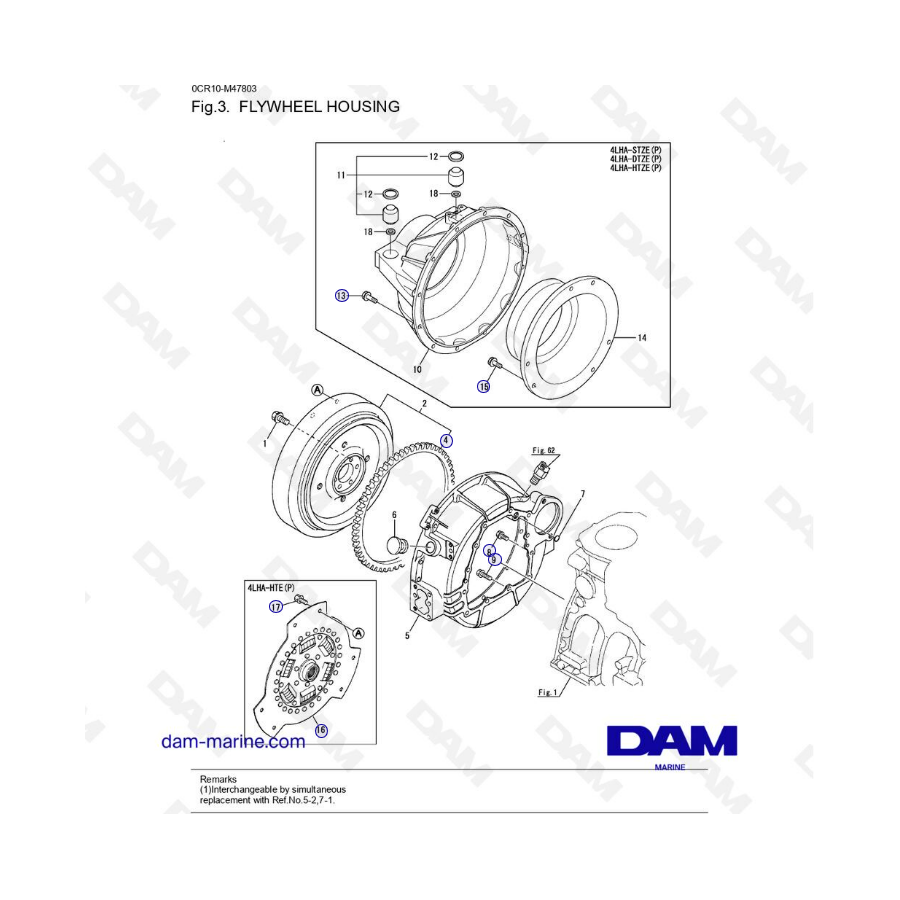 Yanmar 4LHA-DTE - FLYWHEEL HOUSING