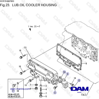 Yanmar 4LHA - LUB. CARCASA...