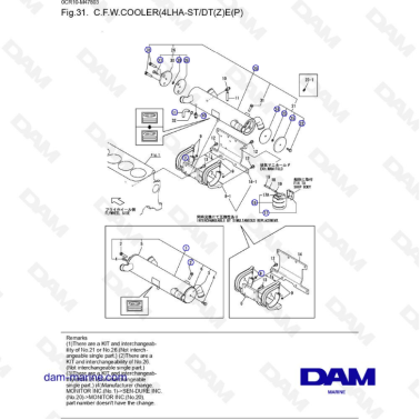 Yanmar 4LHA - C.F.W COOLER