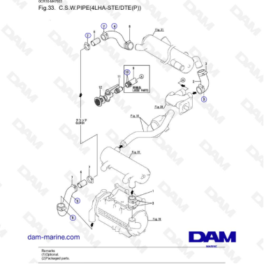 Yanmar 4LHA - TUBERÍA C.S.W.