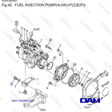 Yanmar 4LHA-HT - FUEL INJECTION PUMP