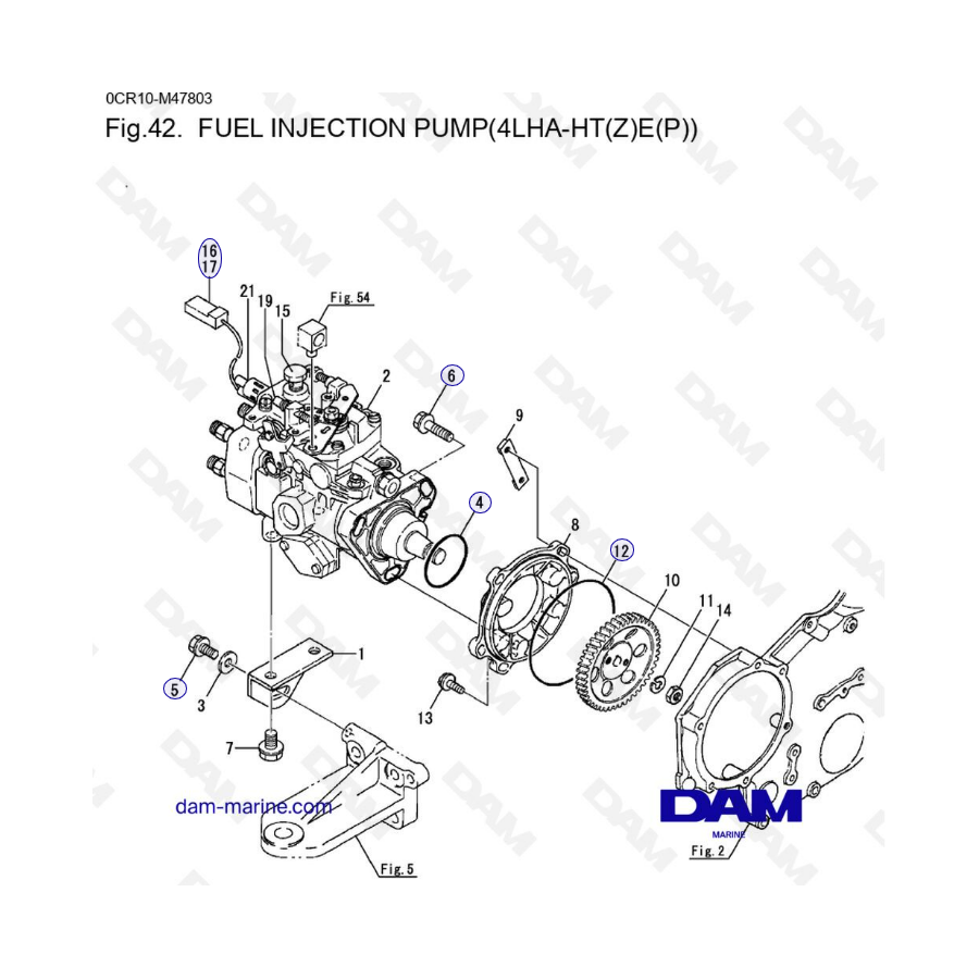 Yanmar 4LHA-HT - FUEL INJECTION PUMP