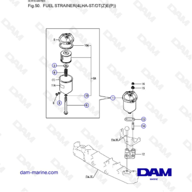 Yanmar 4LHA-ST - FUEL STRAINER