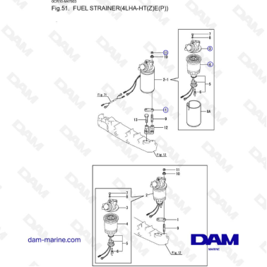 Yanmar 4LHA-HT - FUEL STRAINER