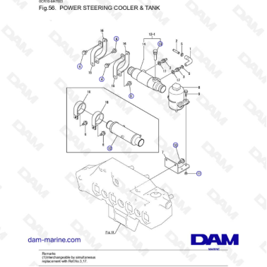 Yanmar 4LHA - POWER STEERING COOLER & TANK