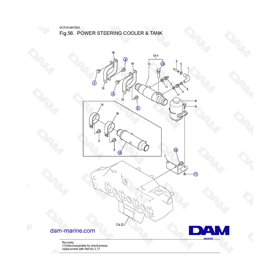 Yanmar 4LHA - POWER STEERING COOLER & TANK