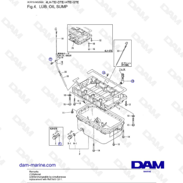 Yanmar 4LH - LUB. OIL SUMP