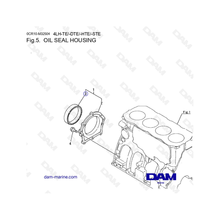 Yanmar 4LH - OIL SEAL HOUSING