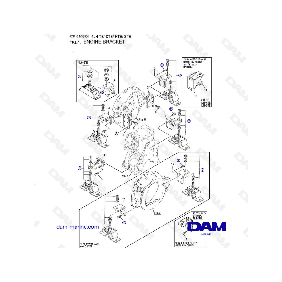 Yanmar 4LH - ENGINE BRACKET