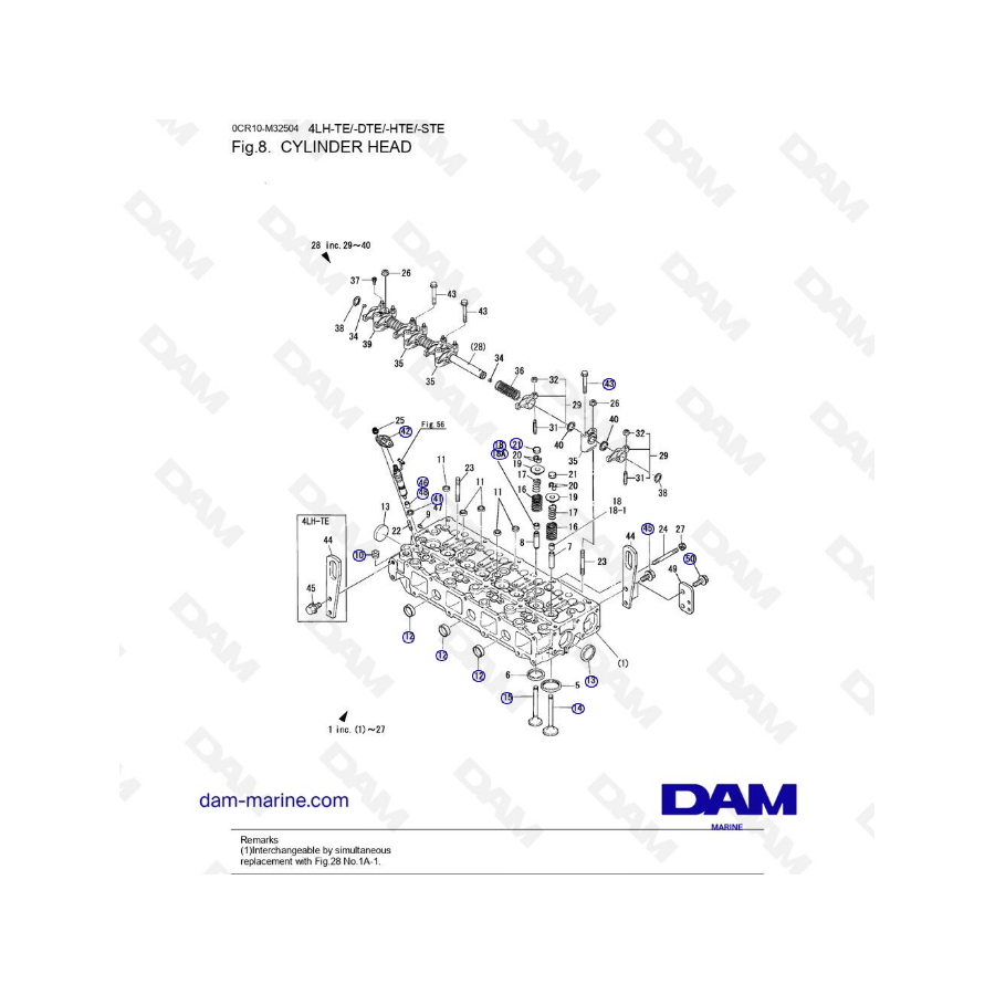 Yanmar 4LH - CYLINDER HEAD