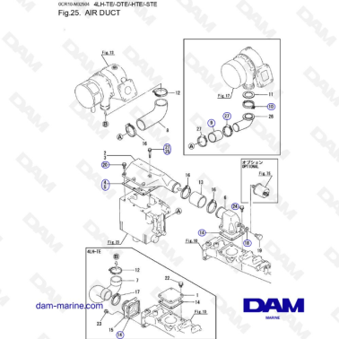 Yanmar 4LH - AIR DUCT