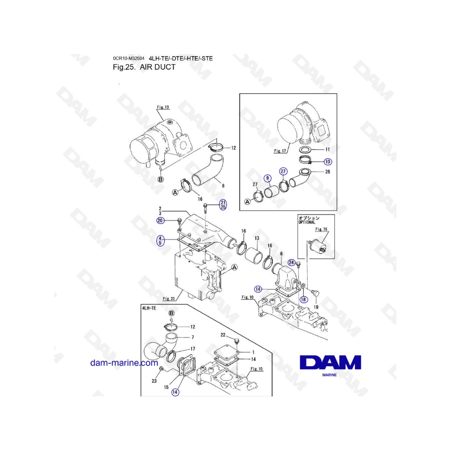 Yanmar 4LH - CONDUCTO DE AIRE