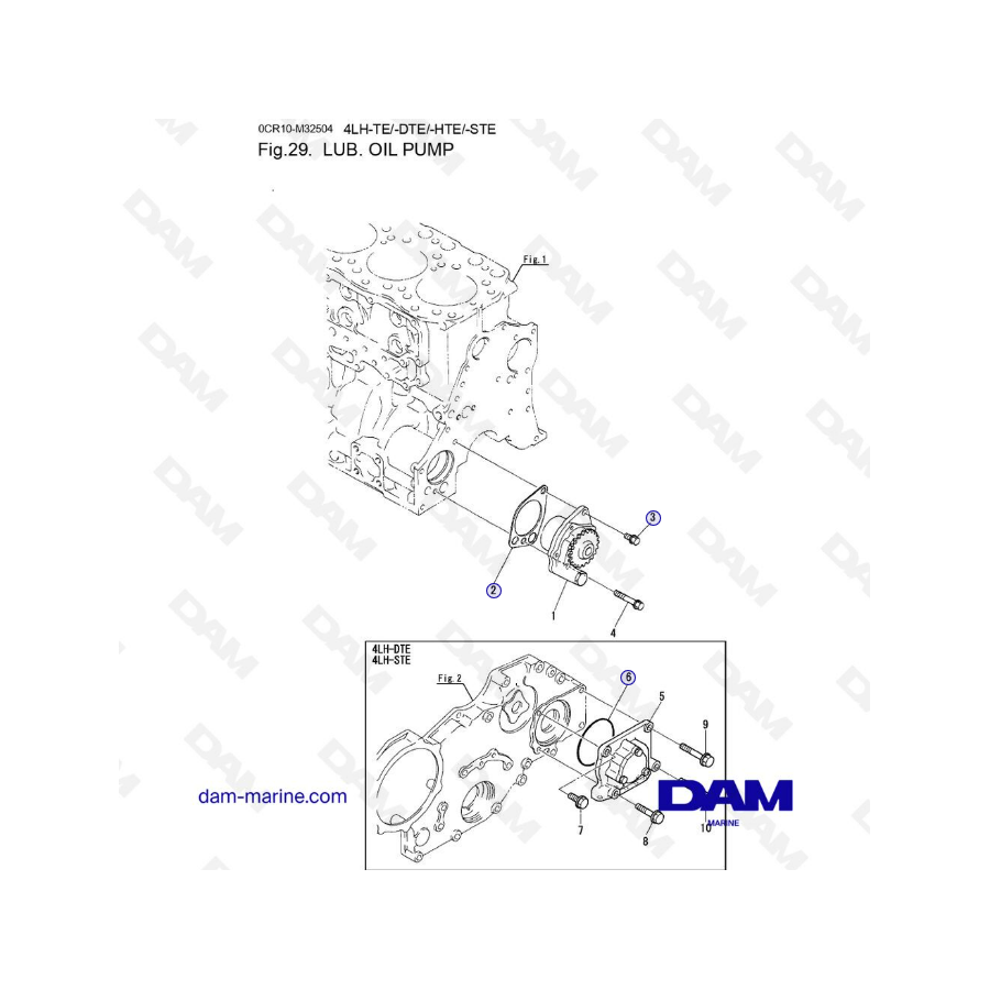 Yanmar 4LH - LUB. OIL PUMP