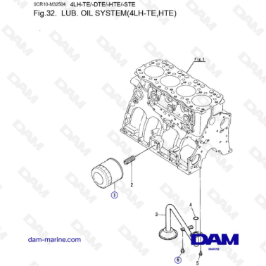Yanmar 4LH - LUB. OIL SYSTEM
