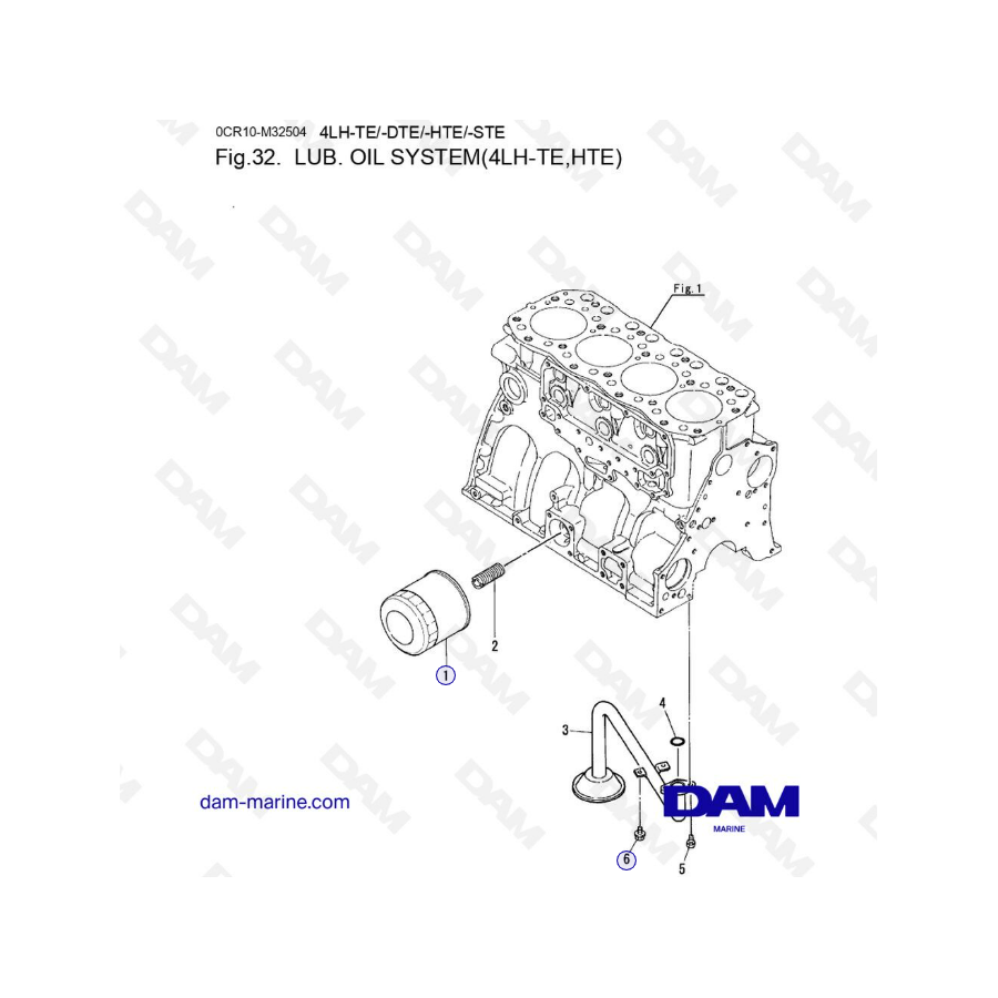 Yanmar 4LH - LUB. SISTEMA DE ACEITE 