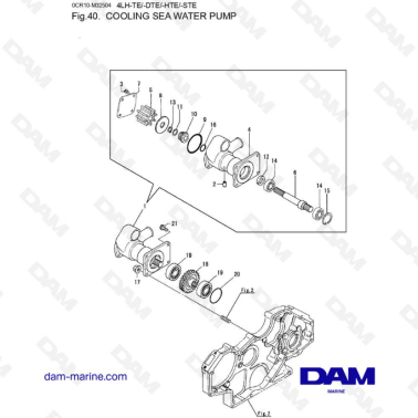 Yanmar 4LH - COOLING SEA WATER PUMP