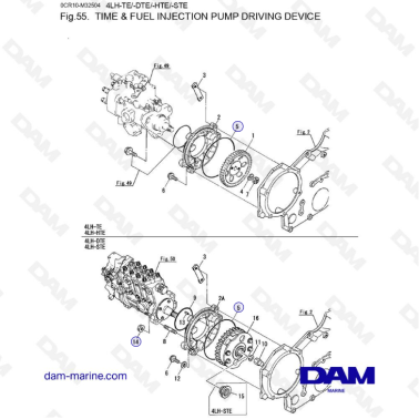 Yanmar 4LH - TIME & FUEL INJECTION PUMP DRIVING DEVICE