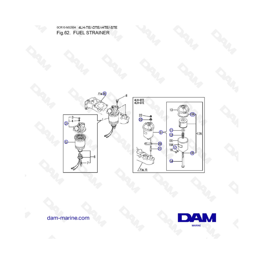 Yanmar 4LH - FUEL STRAINER