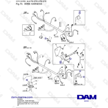 Yanmar 4LH - ARNÉS DE CABLES