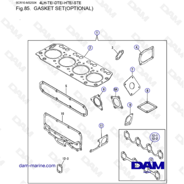 Yanmar 4LH - GASKET SET