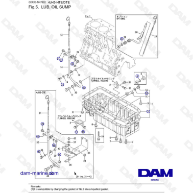 Yanmar 4JH3 - LUB OIL SUMP