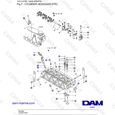 Yanmar 4JH3-HTE - CYLINDER HEAD