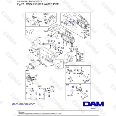 Yanmar 4JH3 - COOLING SEA WATER PIPE
