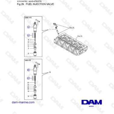 Yanmar 4JH3 - FUEL INJECTION VALVE