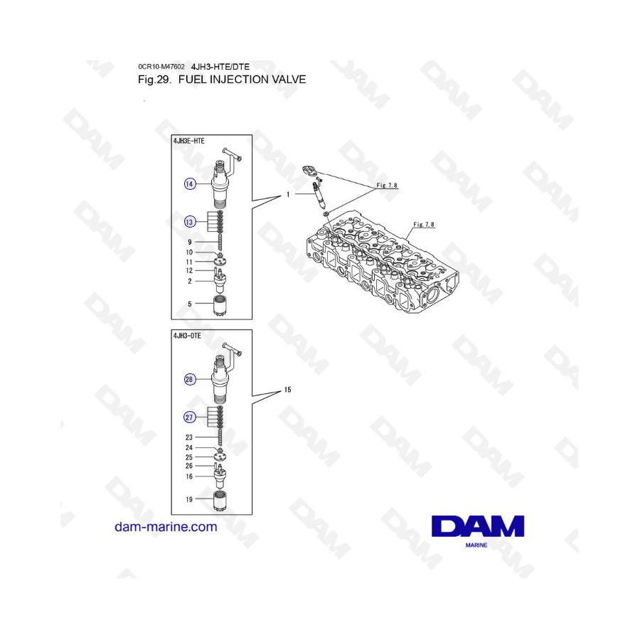 Yanmar 4JH3 - FUEL INJECTION VALVE
