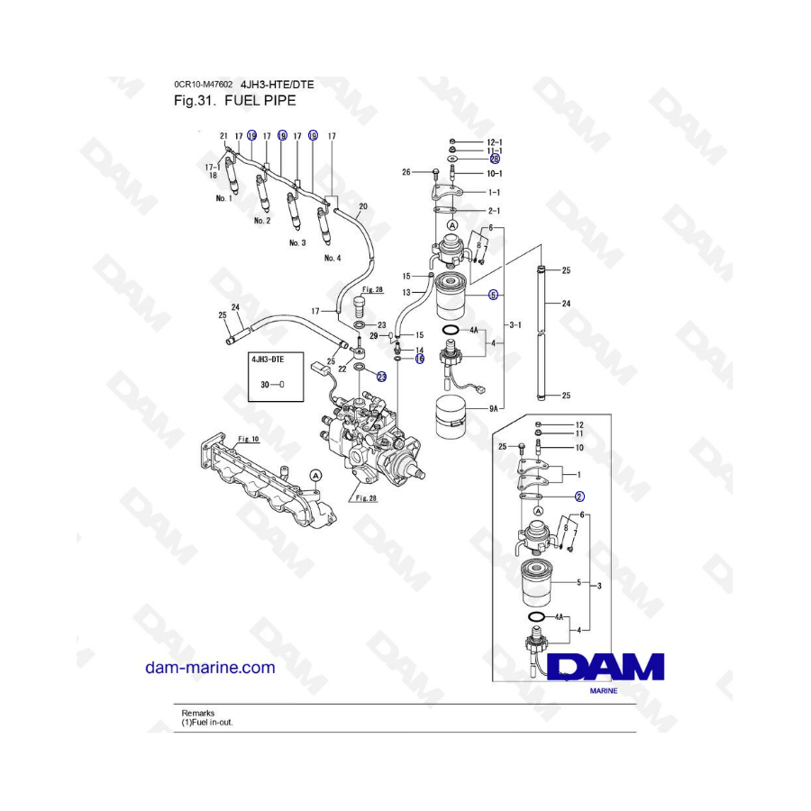 Yanmar 4JH3 - FUEL PIPE