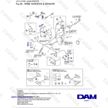 Yanmar 4JH3 - WIRE HARNESS & SENSOR