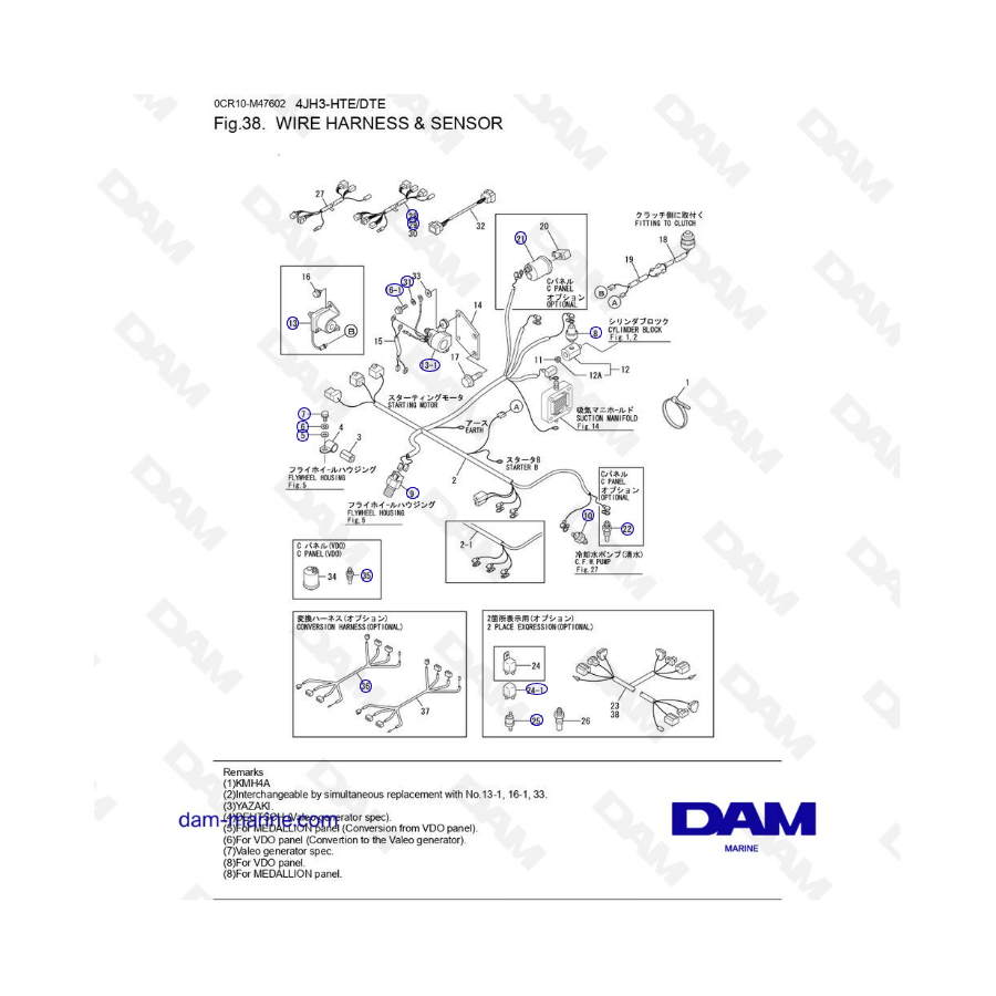 Yanmar 4JH3 - WIRE HARNESS & SENSOR