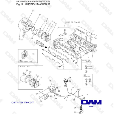 Yanmar 4JH3-E - SUCTION MANIFOLD