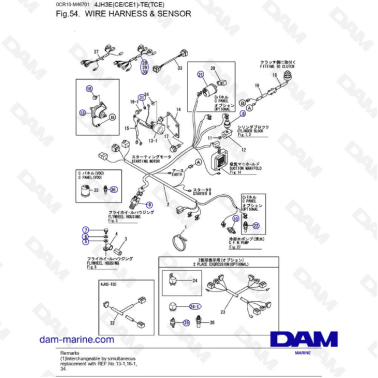 Yanmar 4JH3E - WIRE HARNESS & SENSOR