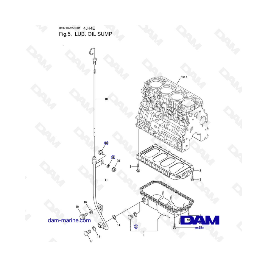 Yanmar 4JH4 - LUB. BOMBA DE ACEITE