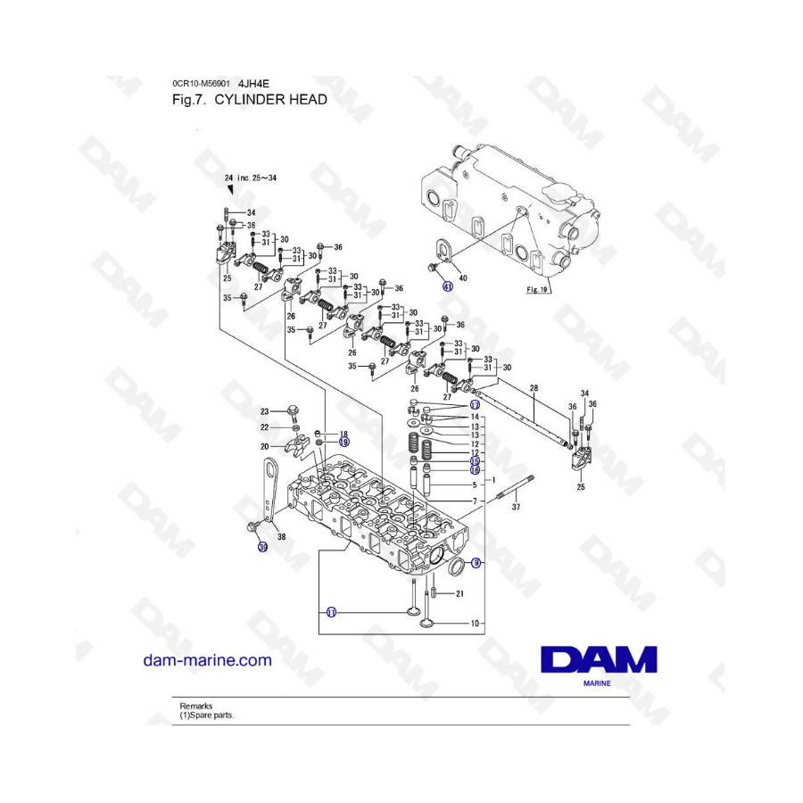 Yanmar 4JH4-E - CABEZA DE CILINDRO