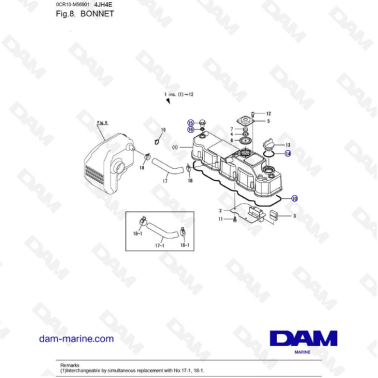 Yanmar 4JH4-E - BONNET