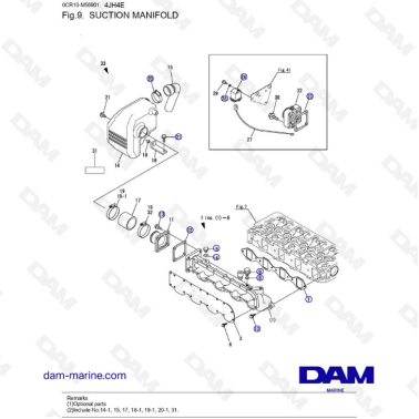 Yanmar 4JH4-E - COLECTOR DE...
