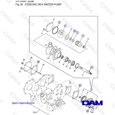 Yanmar 4JH4-E - COOLING SEA...