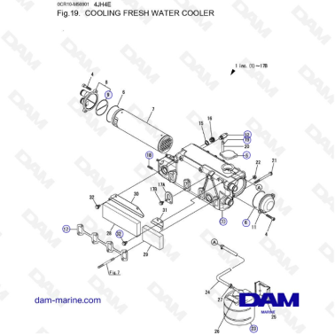 Yanmar 4JH4-E - COOLING FRESH WATER COOLER