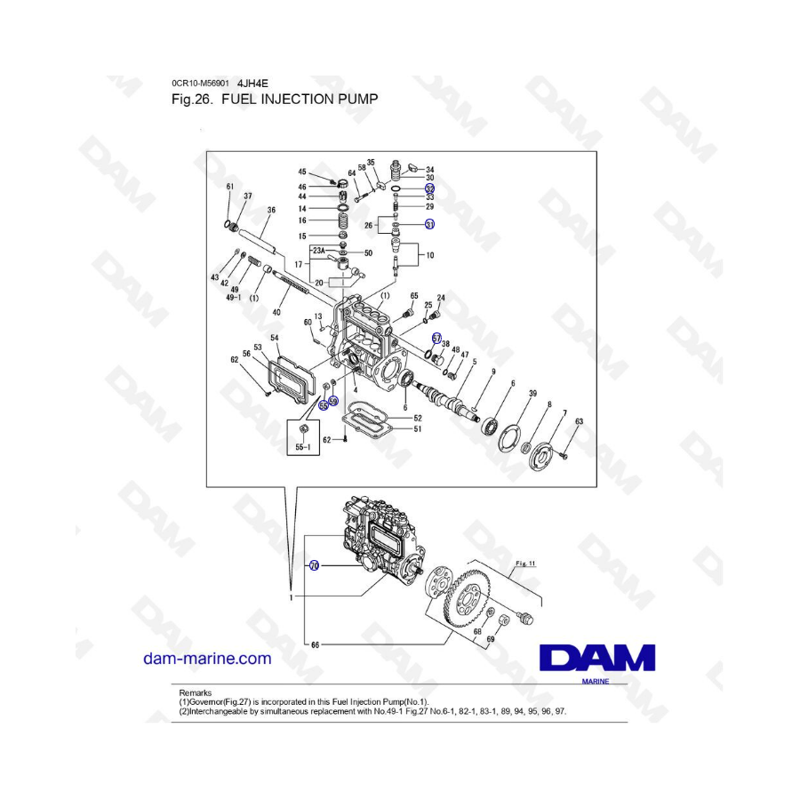 Yanmar 4JH4-E - FUEL INJECTION PUMP 