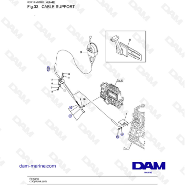 Yanmar 4JH4-E - CABLE SUPPORT