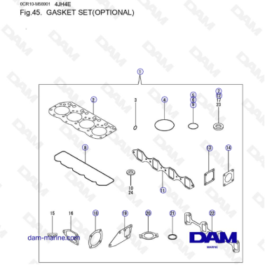 Yanmar 4JH4-E - GASKET SET