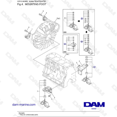 Yanmar 4JH4-HTE - PIE DE...