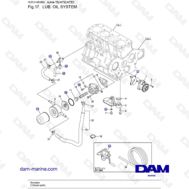 Yanmar 4JH4-TE - LUB. OIL SYSTEM