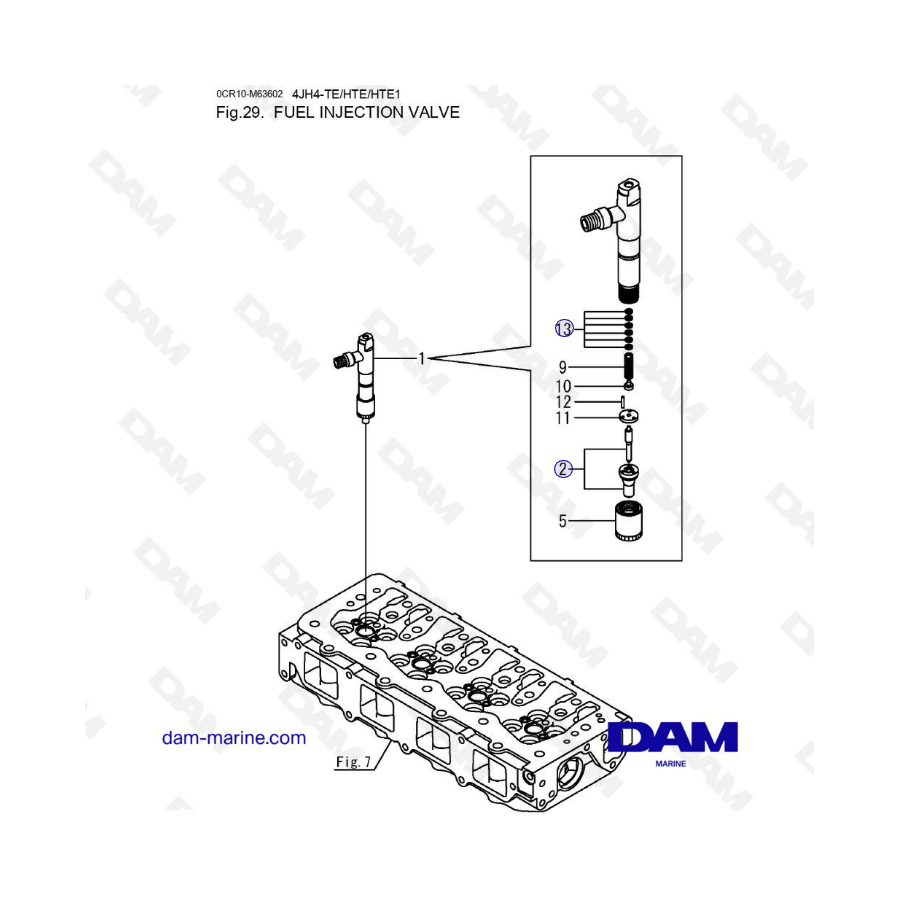 Yanmar 4JH4-TE - FUEL INJECTION VALVE