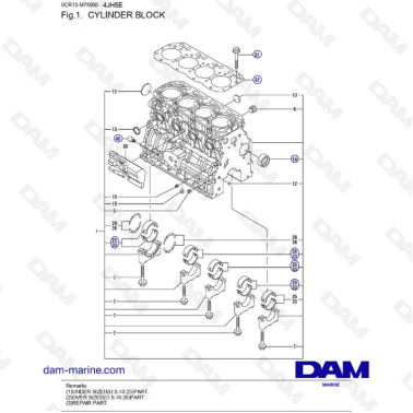 Yanmar 4JH5-E - CYLINDER BLOCK