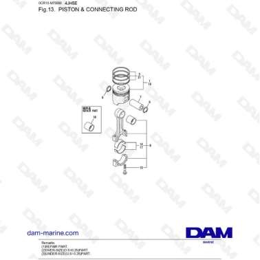 Yanmar 4JH5-E - PISTON