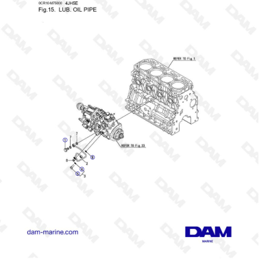 Yanmar 4JH5-E - LUB. OIL PIPE
